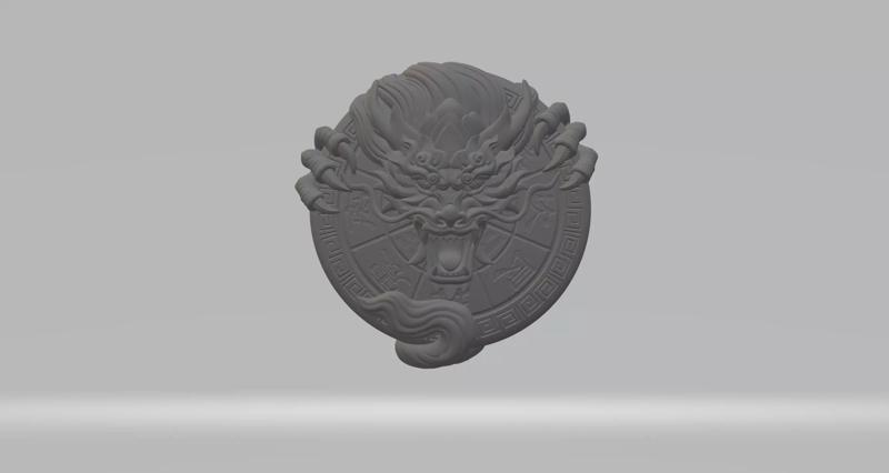Bagua Dragon Round Sculpture
