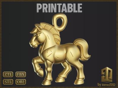 Stylized Horse Charm