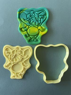 Cartoon elephant cookie cutters
