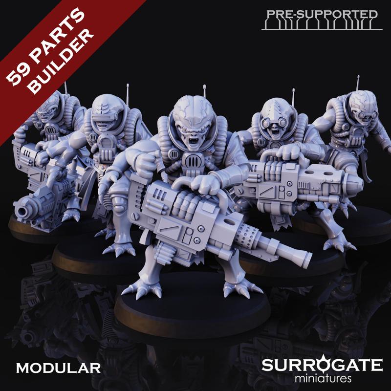 Biohackers Heavy Bio Initiates, Surrogate Miniatures February 2024 Modular Unit Release