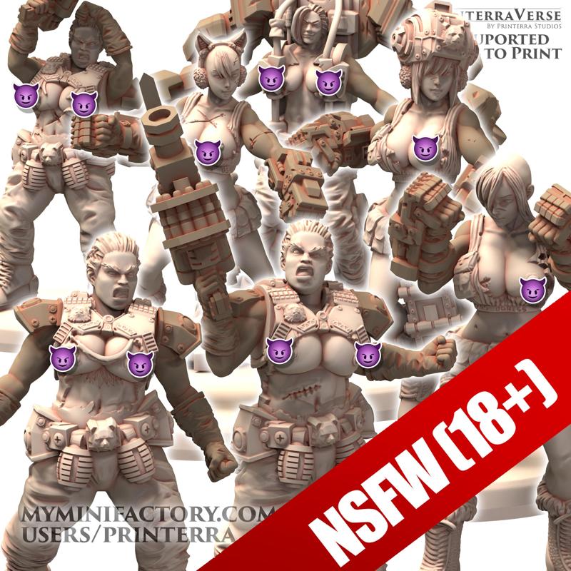 034 OGRESS NSFW Attackers Topless Muscular Thicc Woman