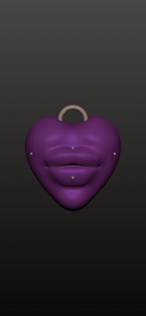 Pierced Lips Keychain