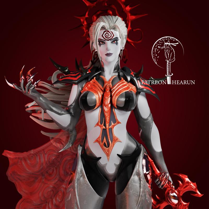 Hela Queen In Black Marvel Rivals SFW Ready For 3D Printing