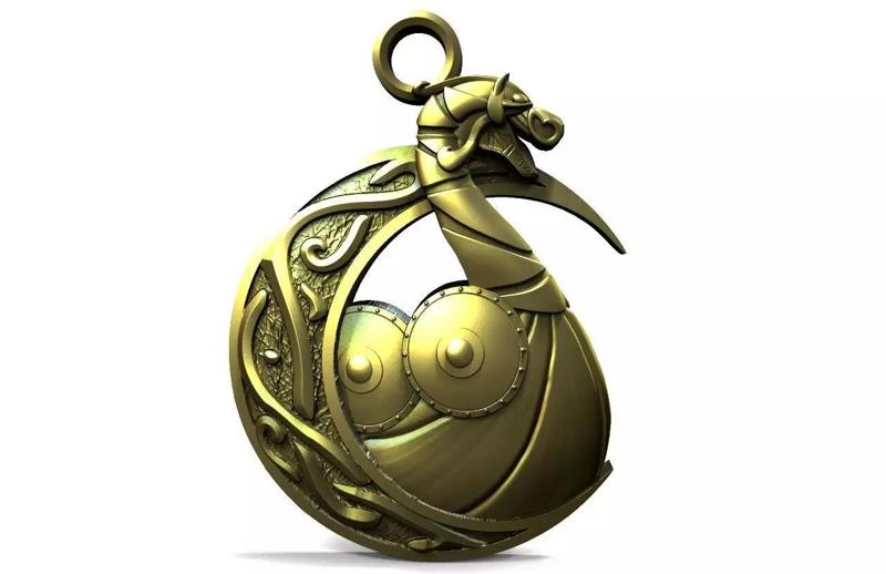 Viking ship pendant