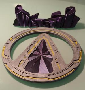Borderlands 4 Steelbook Vault Logo Stand
