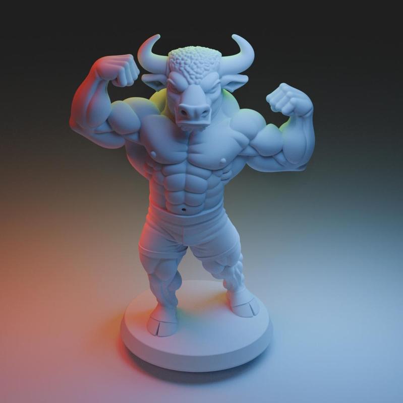 Bodybuilder Bull – Beast Mode of Pure Muscle