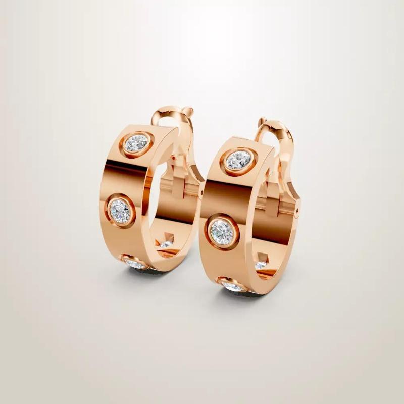 LOVE hoop earrings classic model LOVE collection Cartie-r