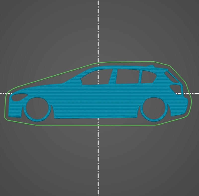 BMW F20 key silhouette