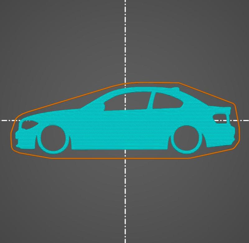 BMW E81 Coupe key silhouette
