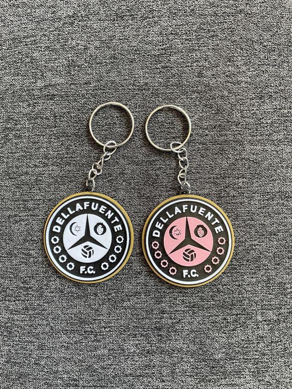 Dellafuente F.C. Pink and White Key Ring