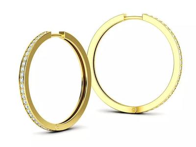 Hoop Earrings 30mm size 3dmodel printable