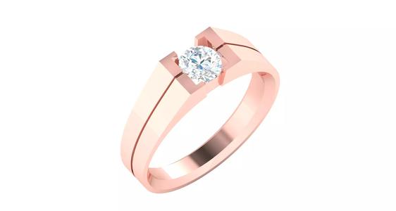 Rose gold -Diamond Ring-  3DM AND STL File - DC LR-0931
