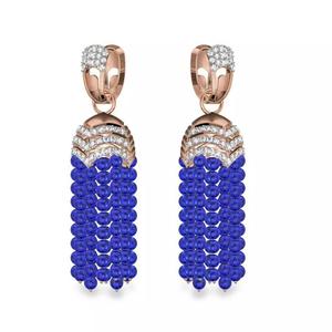 Hanging Diamond Drops Earrings 3dm render details