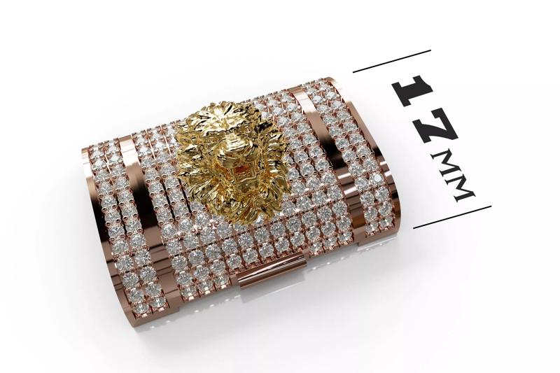 LION Diamond Lock Box for BRACELET - NECKLACE 17mm