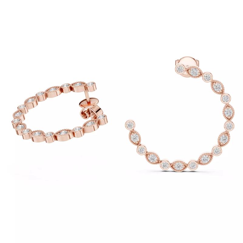 Moon Diamond Studs Earrings 3dm stl renders animation videos