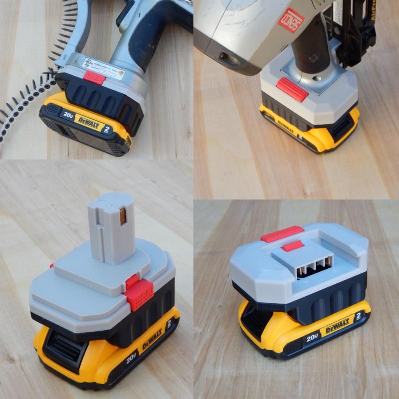 Senco 14.4v to Dewalt 20v battery adapters