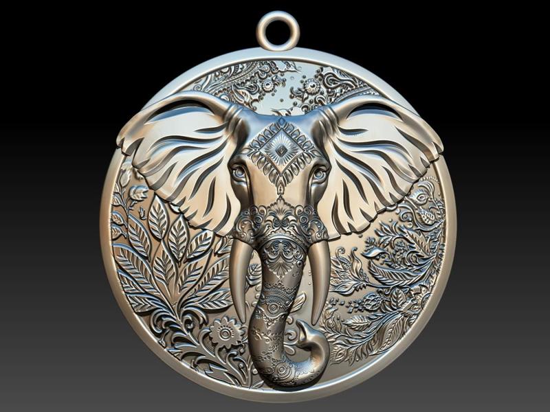 Elephant head pendent