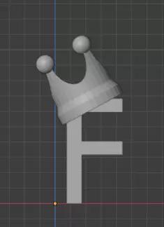 F Initial with Crown Pendant