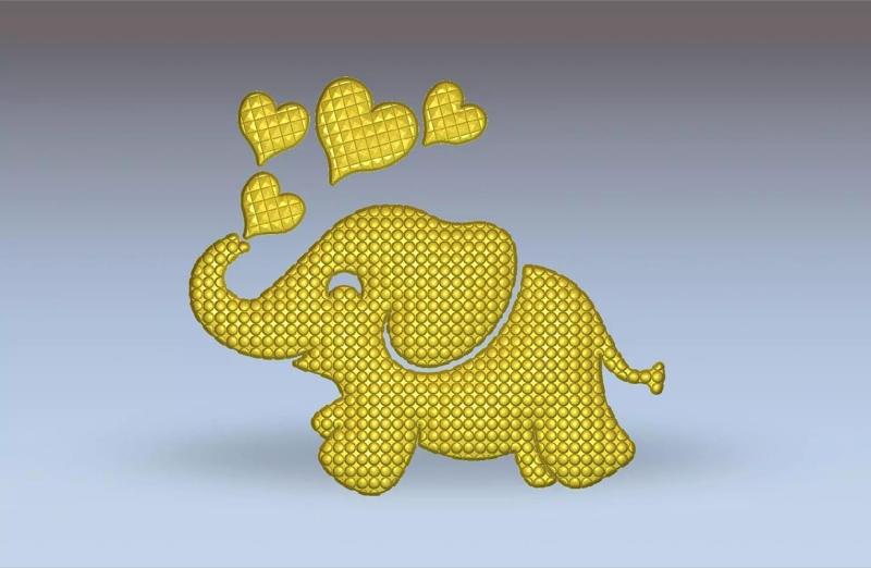 Elephant - Charm Die - Jewelry tools - pedant elephant