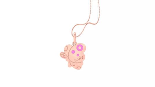 Baby Butterfly Light Weight Kids Pendant Necklace Charms 3dm stl