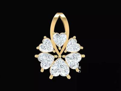 Flower Diamond Pendant for Women 276