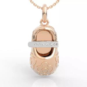 Floral Baby Bootie Pendant
