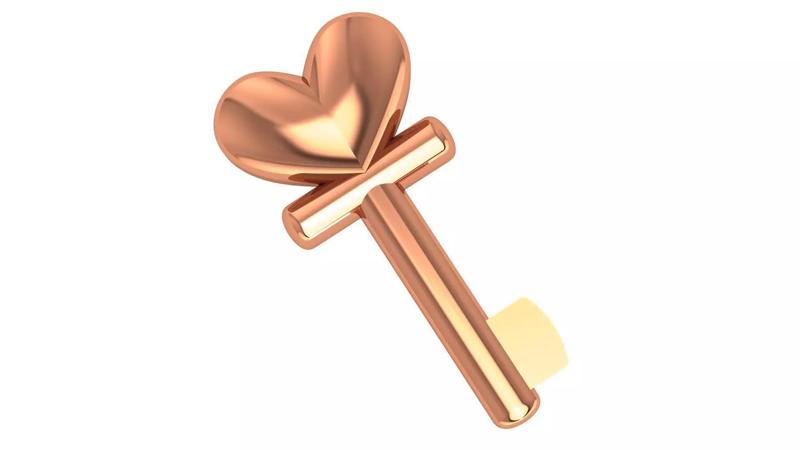 Love Heart key Pendant