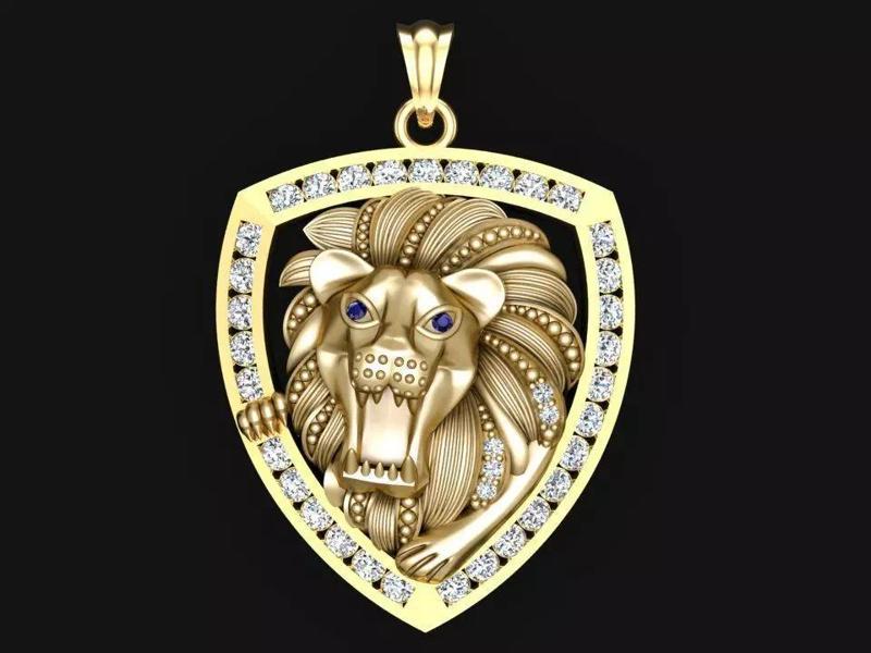 Lion pendant  - Mens pendants