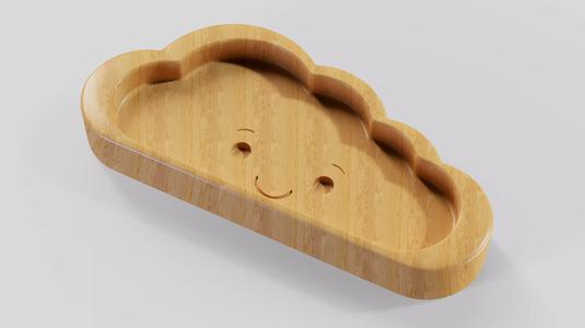 Cloud Tray STL models for CNC and 3D printing