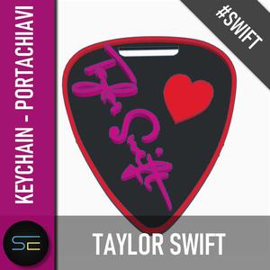 Taylor Swift logo guitar keychain