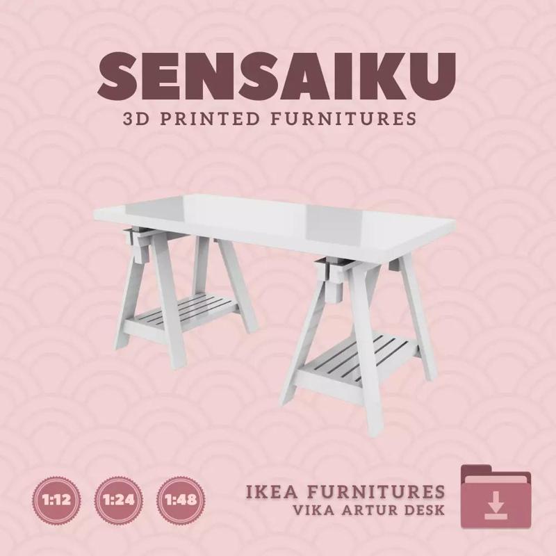 Vika Artur Table for Miniature Dollhouse IKEA 3D Print