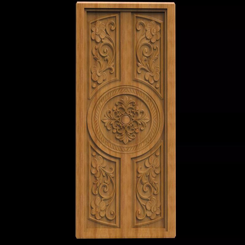 Wood cnc carving door design