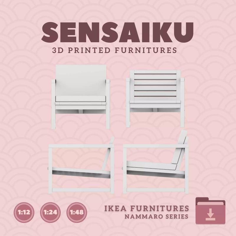 NAMMARO Lounge Chair V1 for Mini Dollhouse - IKEA - 3D Print