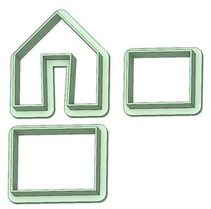 House to build 40x45mm cookie cutter