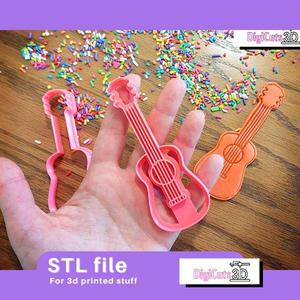 Mexican guitar cookie cutter STL