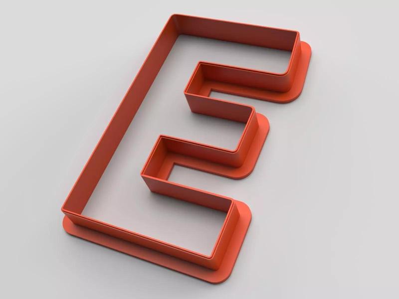 Cookie cutter - English alphabet - Letter E