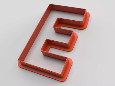 Cookie cutter - English alphabet - Letter E