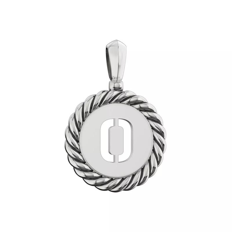 N175 O sterling silver pendant with letter