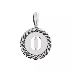 N175 O sterling silver pendant with letter