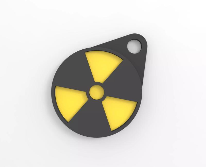 Radcore Keychain - Radiation Hazard Symbol