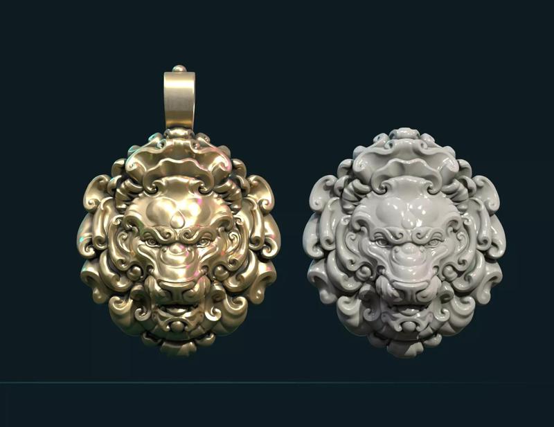 Lion Head Pendant II
