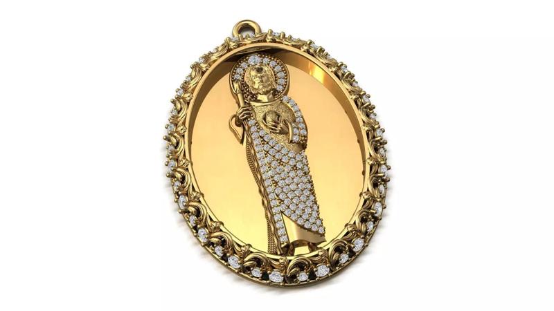 St Jude Pendant Saint Jude Jewelry STL 3DM San Judas Necklace