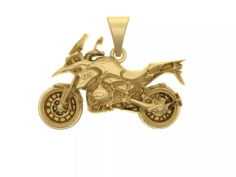 SOLID MOTOCYCLE BMW GS1200 PENDANT 3D HIGH RELIEF MODEL
