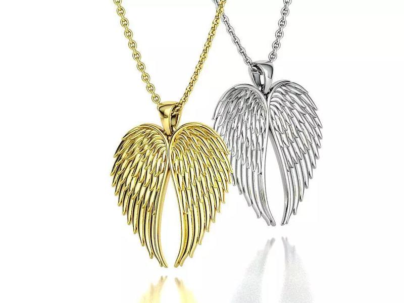 Angel Wings Printable Necklace 3dmodel 30mm length