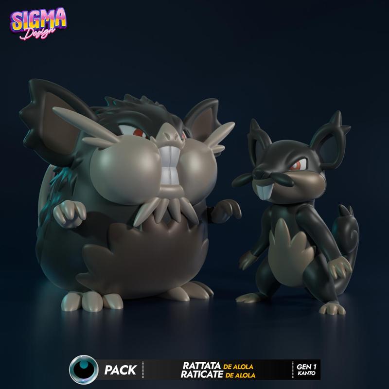 pack - alola rattata alola raticate
