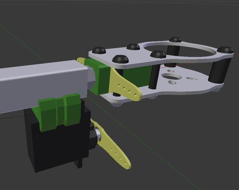 XQ Tricopter Yaw (Motor Tilt) Mechanism (12mm aluminum booms)