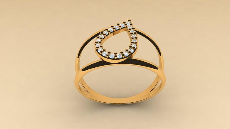 Teardrop ring 006