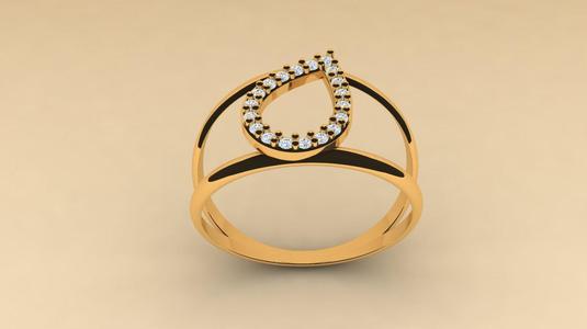 Teardrop ring 006