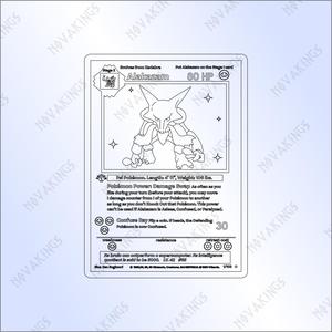 Alakazam Pokemon Card Vector SVG PDF DXF Laser Cutter File