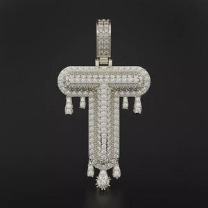 Bubble Letter T with Drip Pendant